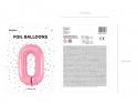 Ballon mylar Chiffre ''0'' - 86cm - rose