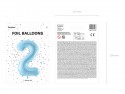 Ballon mylar Chiffre ''2'' - 86cm - bleu clair