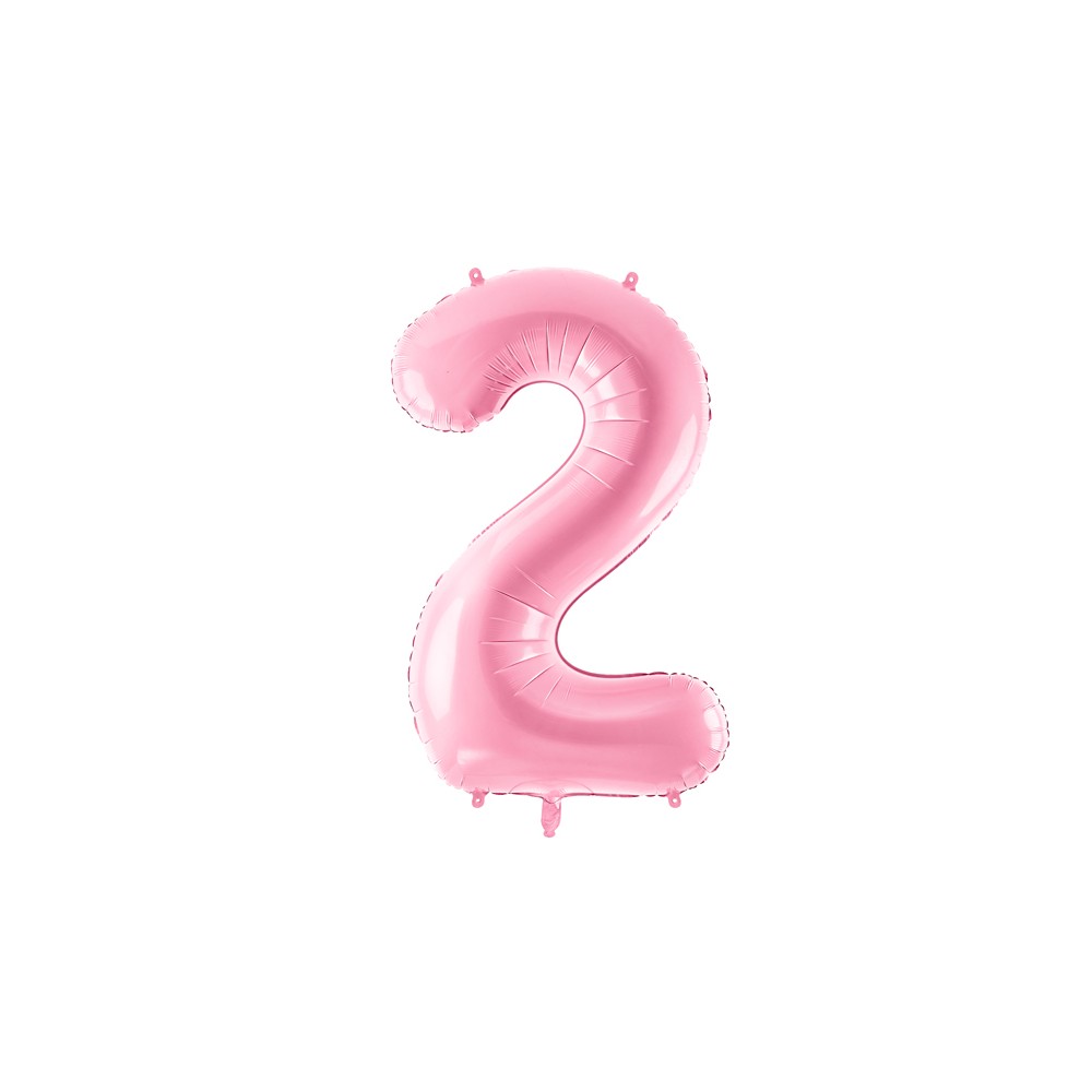 Ballon mylar Chiffre ''2'' - 86cm - rose