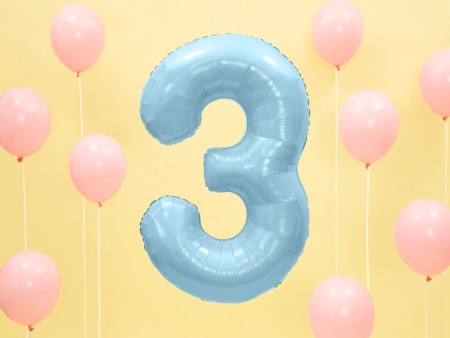 Ballon mylar Chiffre ''3''...