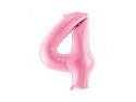 Ballon mylar Chiffre ''4'' - 86cm - rose