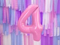 Ballon mylar Chiffre ''4'' - 86cm - rose
