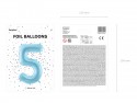 Ballon mylar Chiffre ''5'' - 86cm - bleu clair