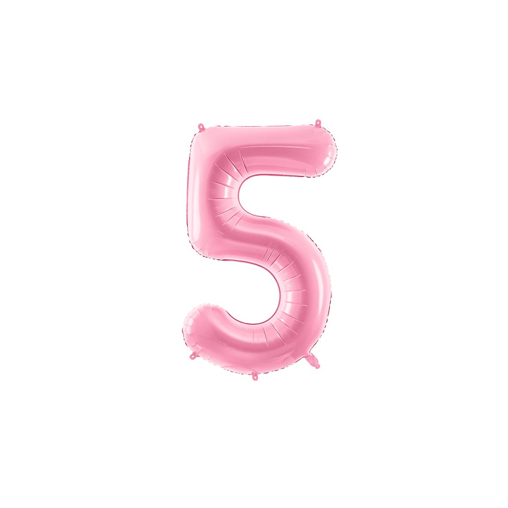 Ballon mylar Chiffre ''5'' - 86cm - rose