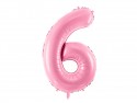 Ballon mylar Chiffre ''6'' - 86cm - rose
