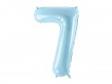 Ballon mylar Chiffre ''7'' - 86cm - bleu clair