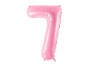 Ballon mylar Chiffre ''7'' - 86cm - rose