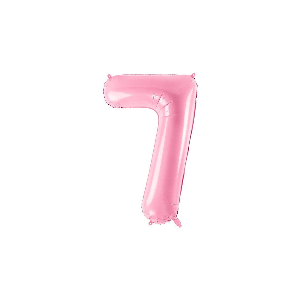 Ballon mylar Chiffre ''7'' - 86cm - rose