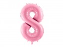 Ballon mylar Chiffre ''8'' - 86cm - rose