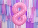 Ballon mylar Chiffre ''8'' - 86cm - rose
