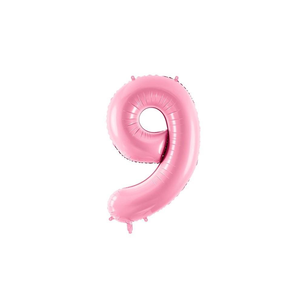 Ballon mylar Chiffre ''9'' - 86cm - rose