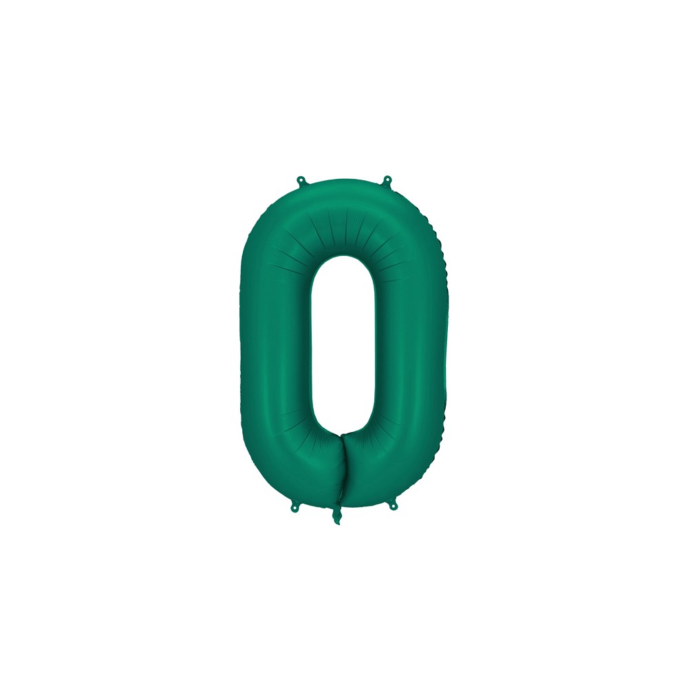 Ballon mylar Chiffre ''0'' - 86cm - Vert bouteille