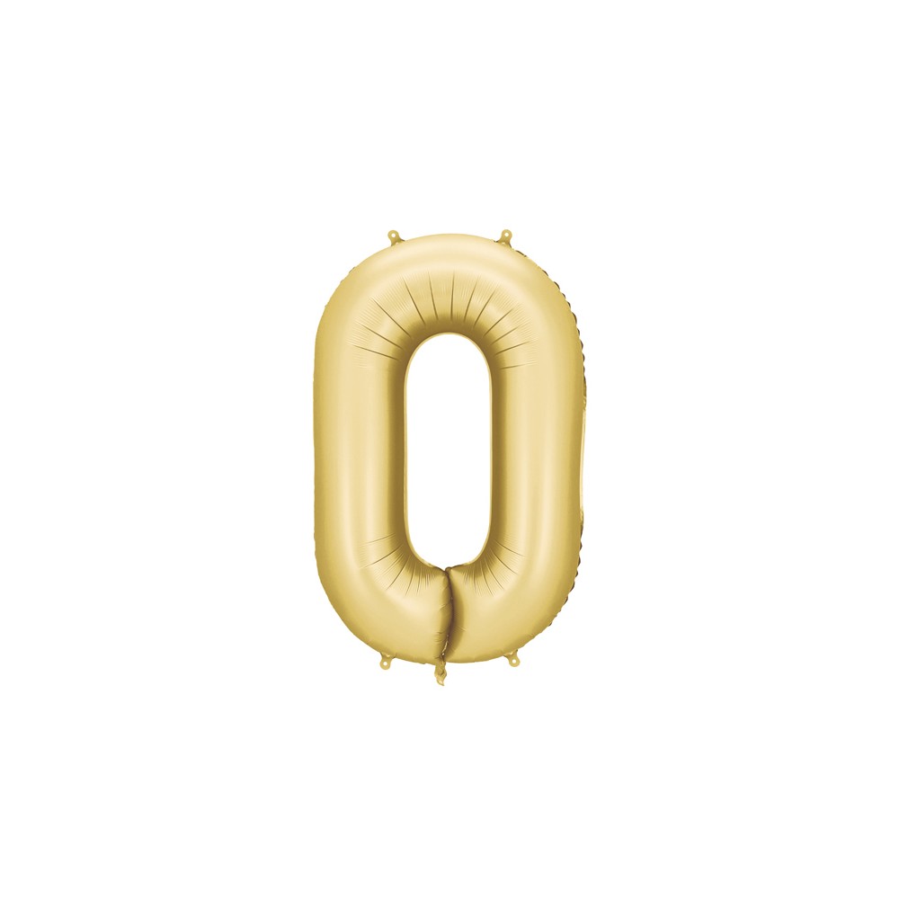 Ballon mylar Chiffre '0' - 86cm - or
