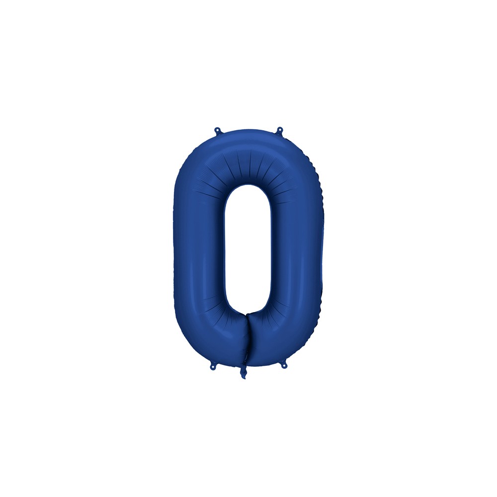 Ballon mylar Chiffre '0' - 86cm - marine