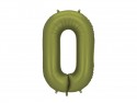 Ballon mylar Chiffre '0' - 86cm - olive