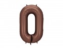Ballon mylar Chiffre '0' - 86cm - moka
