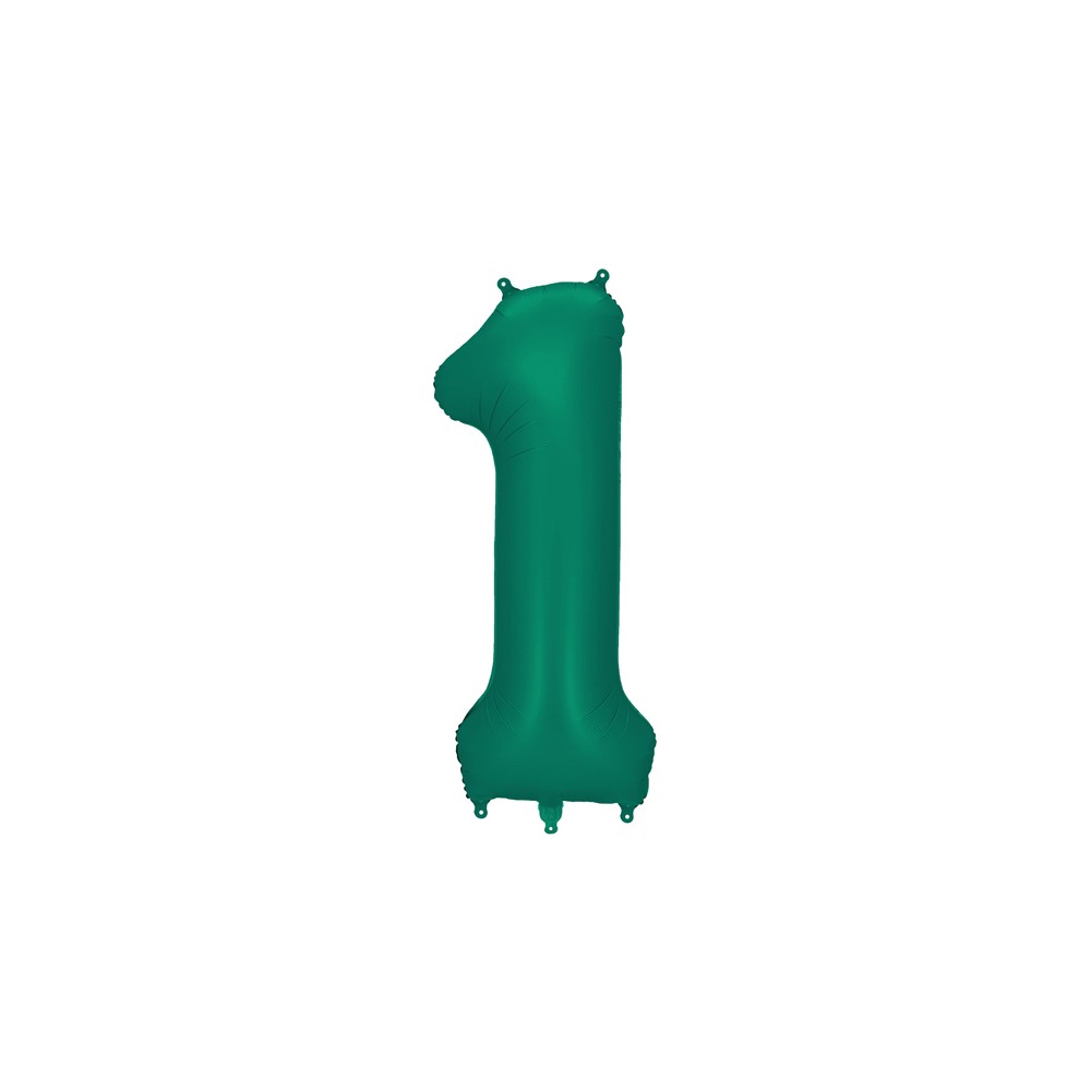 Ballon mylar Chiffre ''1'' - 86cm - Vert bouteille