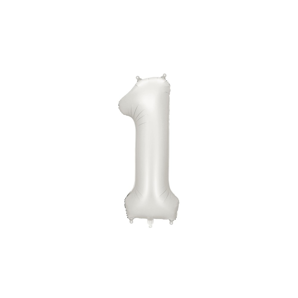 Ballon mylar Chiffre ''1'' - 86cm - argent