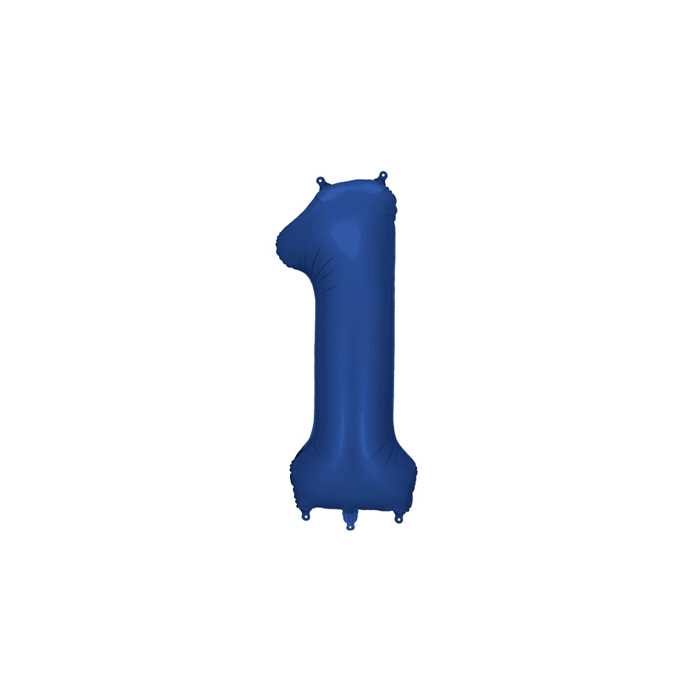 Ballon mylar Chiffre '1' - 86cm - marine