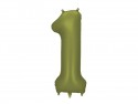 Ballon mylar Chiffre '1' - 86cm - olive