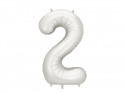 Ballon mylar Chiffre ''2'' - 86cm - argent