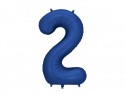 Ballon mylar Chiffre '2' - 86cm - marine