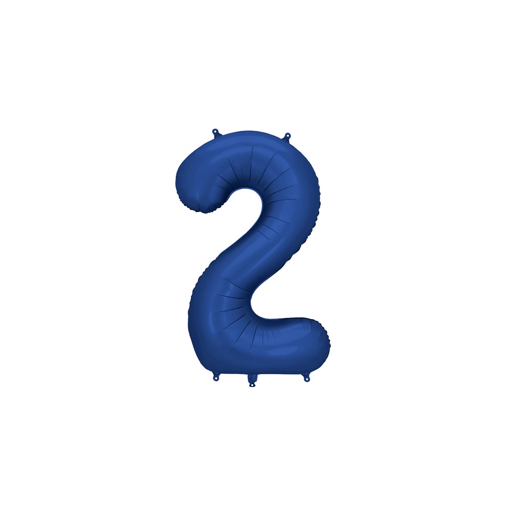 Ballon mylar Chiffre '2' - 86cm - marine