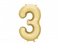 Ballon mylar Chiffre '3' - 86cm - or