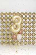 Ballon mylar Chiffre '3' - 86cm - or