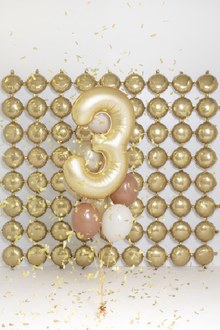 Ballon mylar Chiffre '3' -...