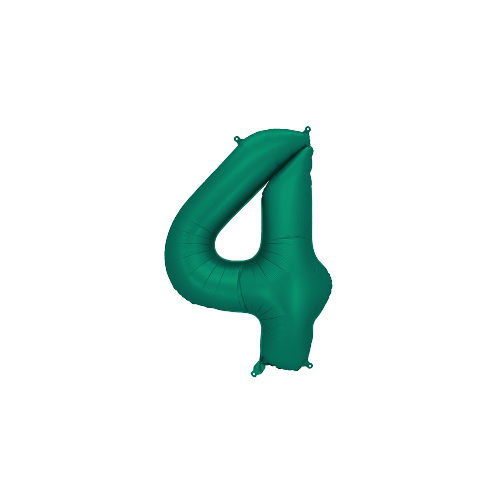 Ballon mylar Chiffre ''4'' - 86cm - Vert bouteille