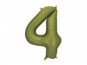 Ballon mylar Chiffre '4' - 86cm - olive