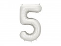 Ballon mylar Chiffre ''5'' - 86cm - argent