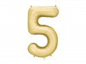 Ballon mylar Chiffre '5' - 86cm - or