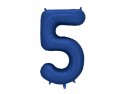 Ballon mylar Chiffre '5' - 86cm - marine