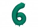 Ballon mylar Chiffre ''6'' - 86cm - Vert bouteille