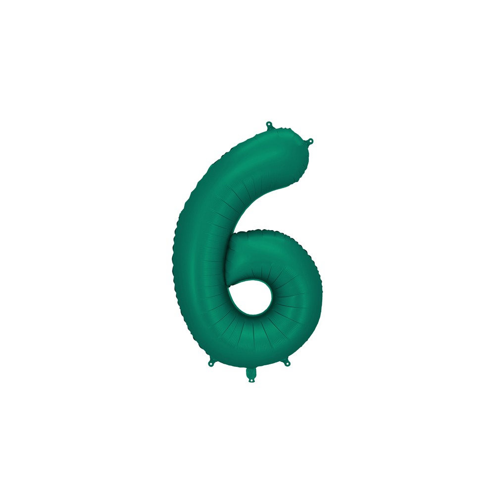 Ballon mylar Chiffre ''6'' - 86cm - Vert bouteille