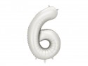 Ballon mylar Chiffre ''6'' - 86cm - argent