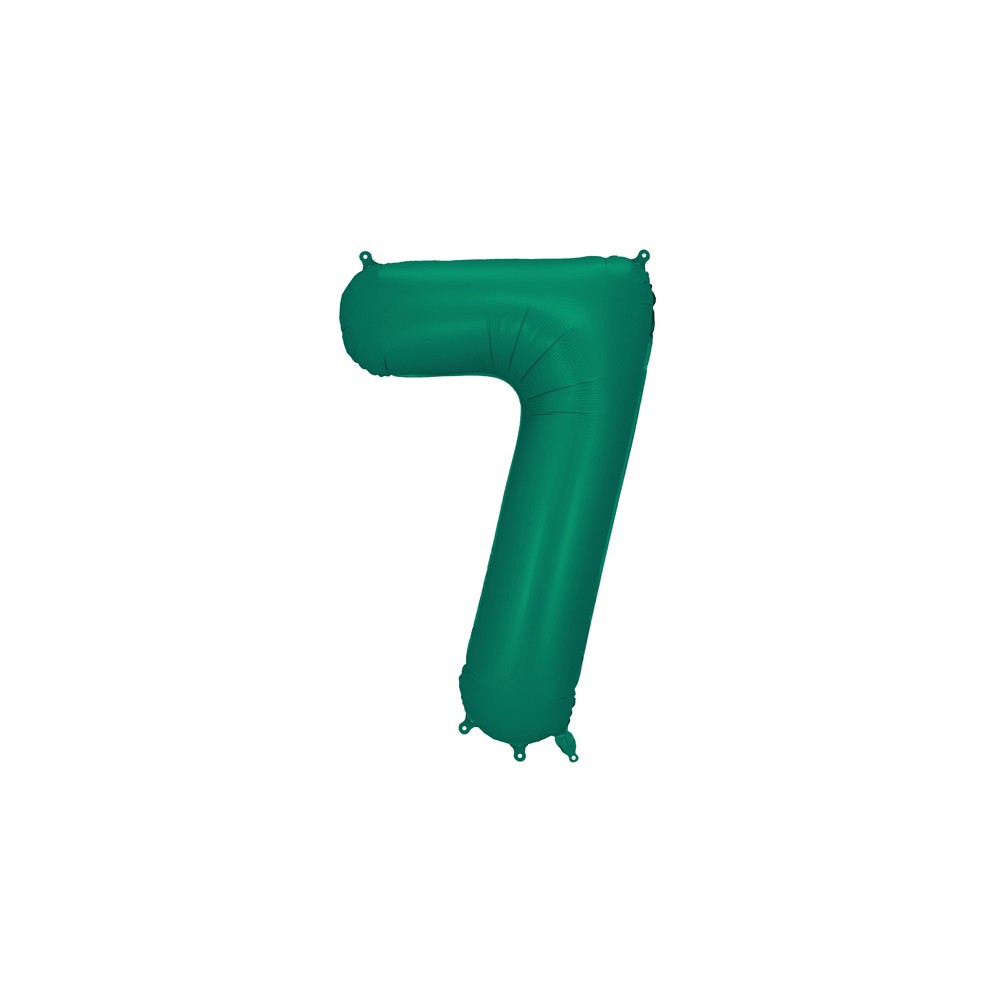 Ballon mylar Chiffre ''7'' - 86cm - Vert bouteille