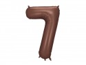 Ballon mylar Chiffre '7' - 86cm - moka