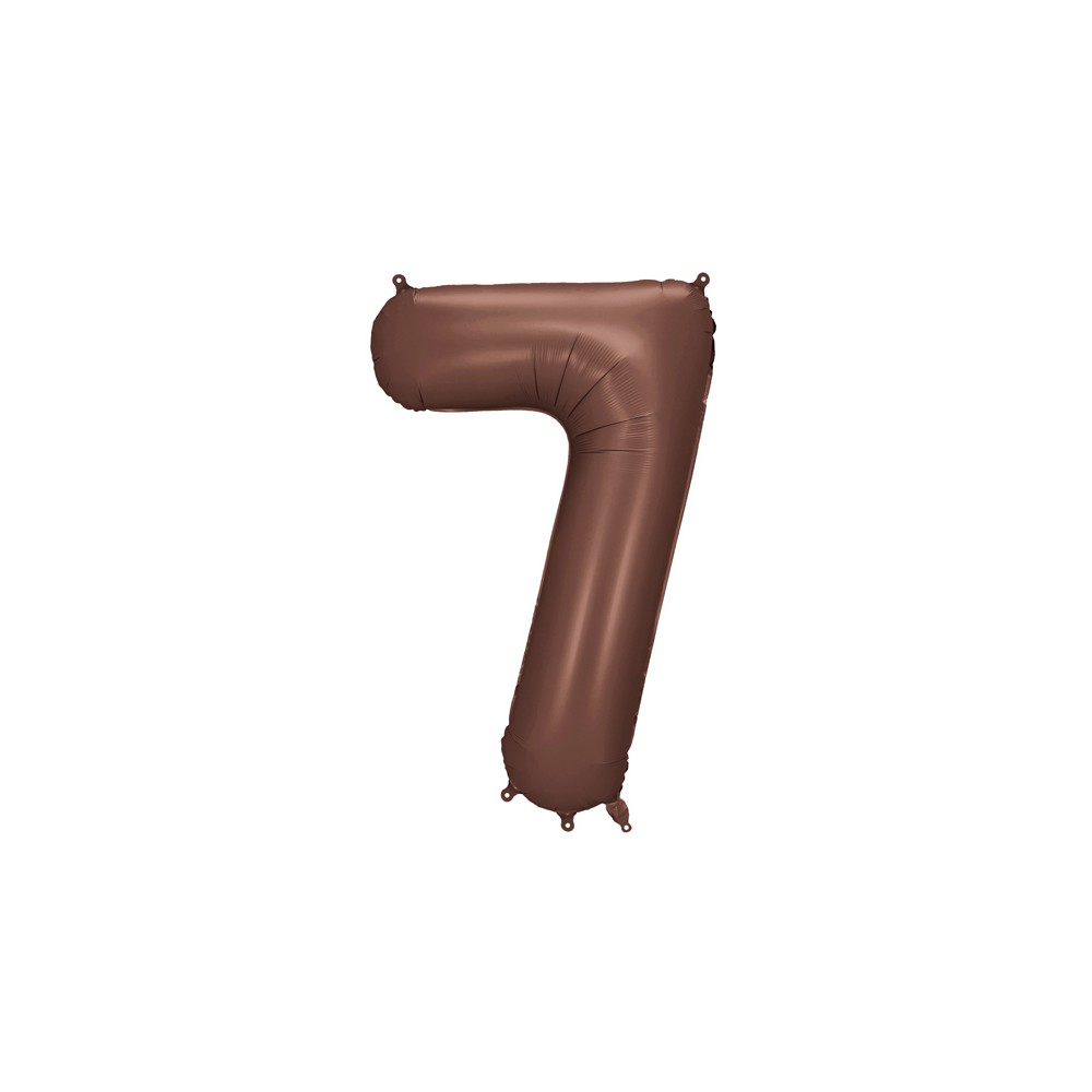 Ballon mylar Chiffre '7' - 86cm - moka