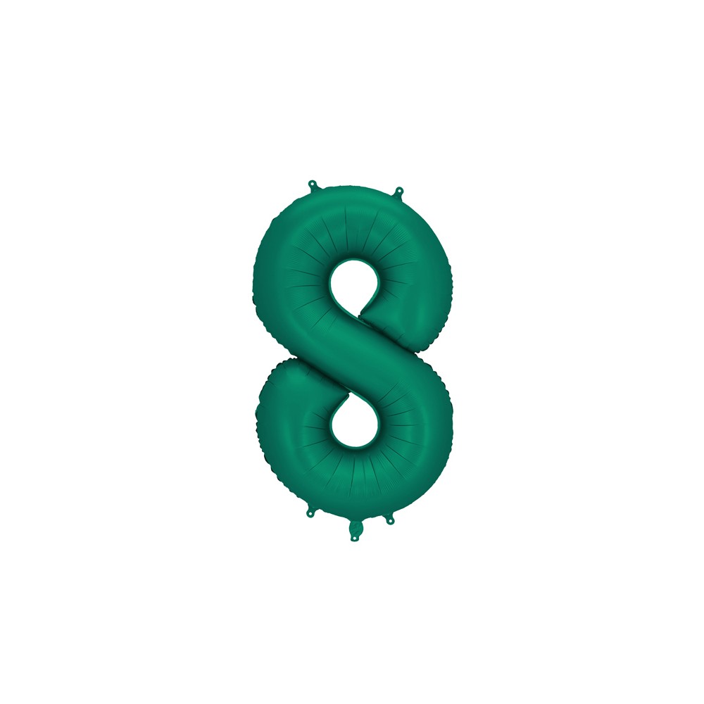 Ballon mylar Chiffre ''8'' - 86cm - Vert bouteille