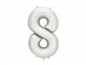 Ballon mylar Chiffre ''8'' - 86cm - argent