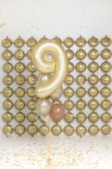 Ballon mylar Chiffre '9' - 86cm - or