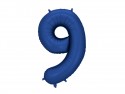 Ballon mylar Chiffre '9' - 86cm - marine