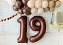 Ballon mylar Chiffre '9' - 86cm - moka