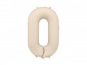 Ballon mylar Chiffre '0' - 86cm - beige clair