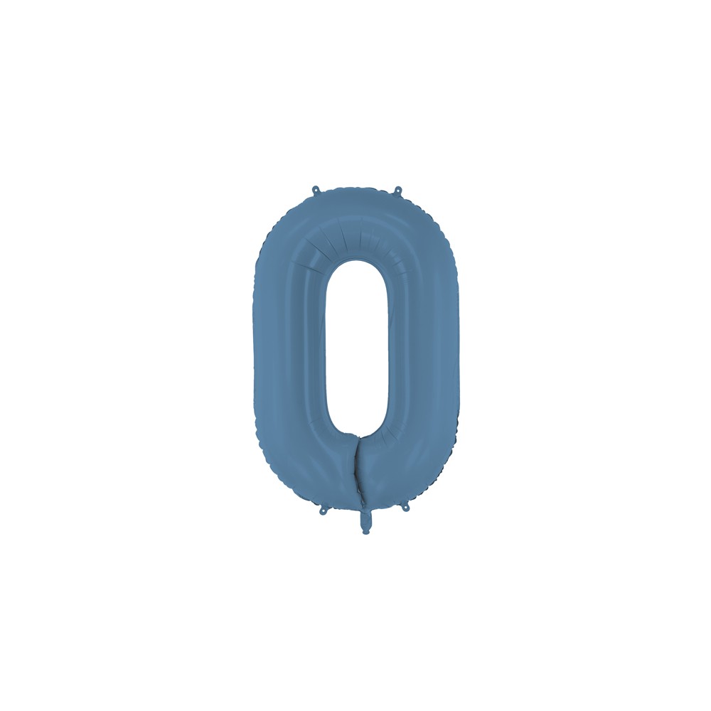 Ballon mylar Chiffre '0' - 86cm - marine