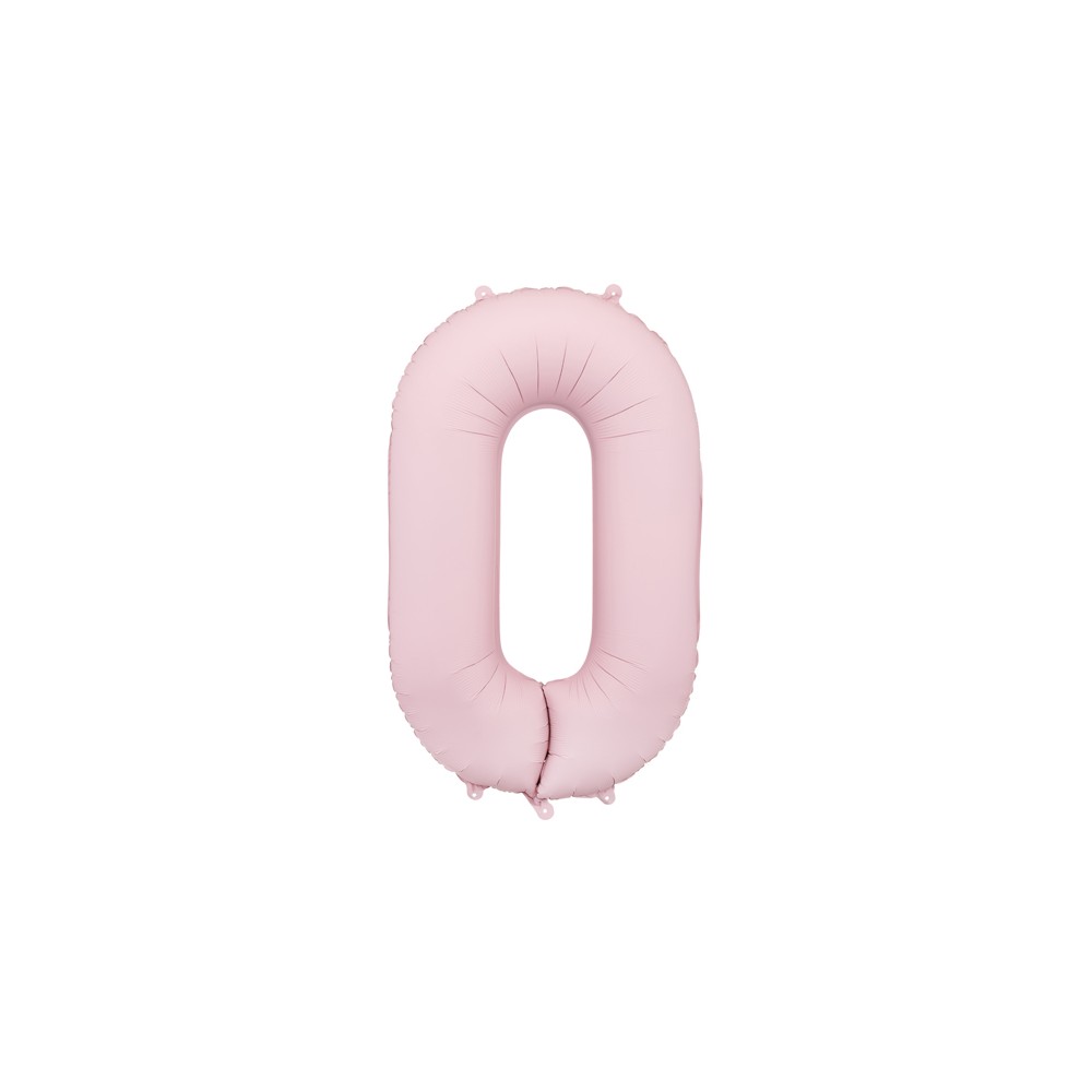 Ballon mylar Chiffre ''0'' - 86cm - rose clair
