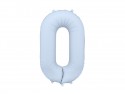 Ballon mylar Chiffre '0' - 86cm - bleu brumeux